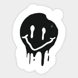 Black Smiley Sticker